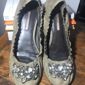 Vera wang lavender ballet slippers w crystals